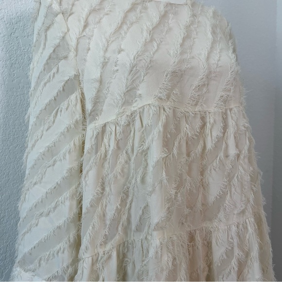 Anthropologie En Saison Textured Cream Dress Size Large - Picture 4 of 13